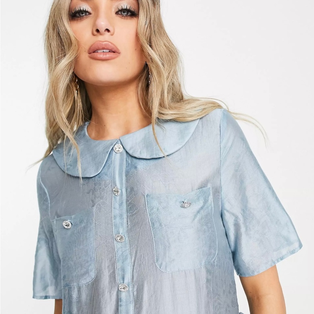 Sister Jane Pale Blue Ruffle Tiered Maxi Dress - Picture 3 of 3